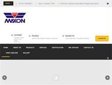 Tablet Screenshot of maxonchemicals.com